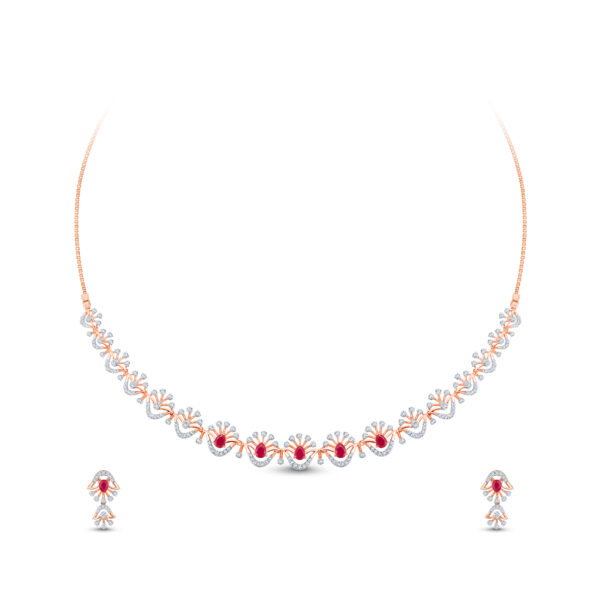 Ruby Dewlight Diamond Set  - 18K Jewellery
