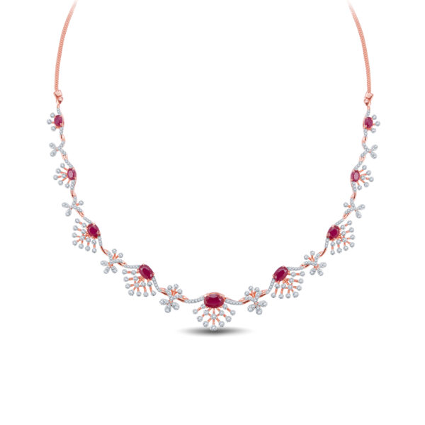 Scarlet Bloom Diamond Set  - 18K Jewellery