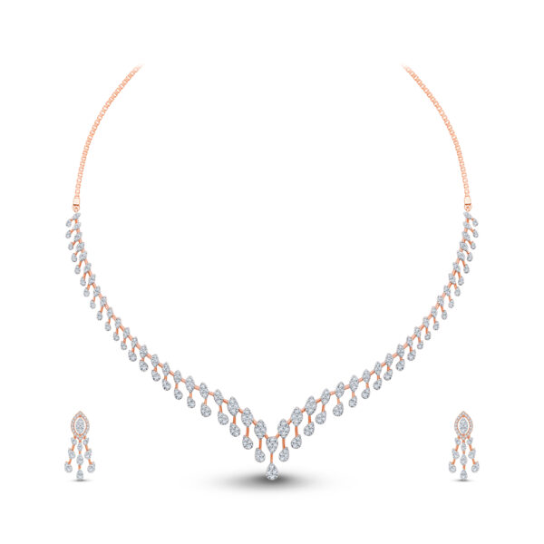 Coral Radiance Diamond Set  - 18K Jewellery
