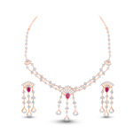 Pink Lustre Diamond Set  - 18K Jewellery