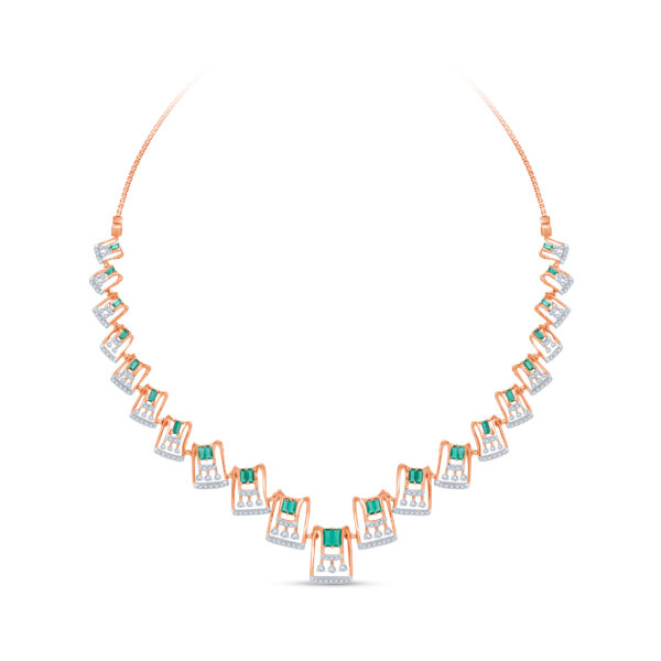 Regal Rows Diamond Set  - 18K Jewellery