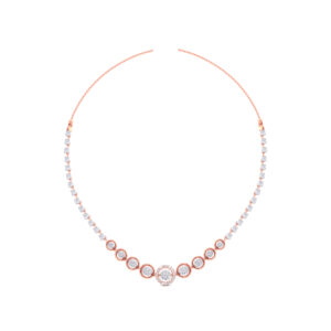 Crystal Halo Elegance Diamond Set  - 18K Jewellery