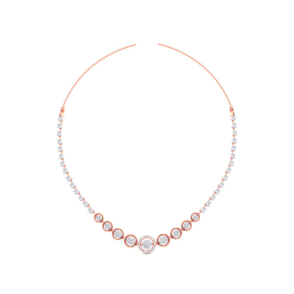 Crystal Halo Elegance Diamond Set  - 18K Jewellery