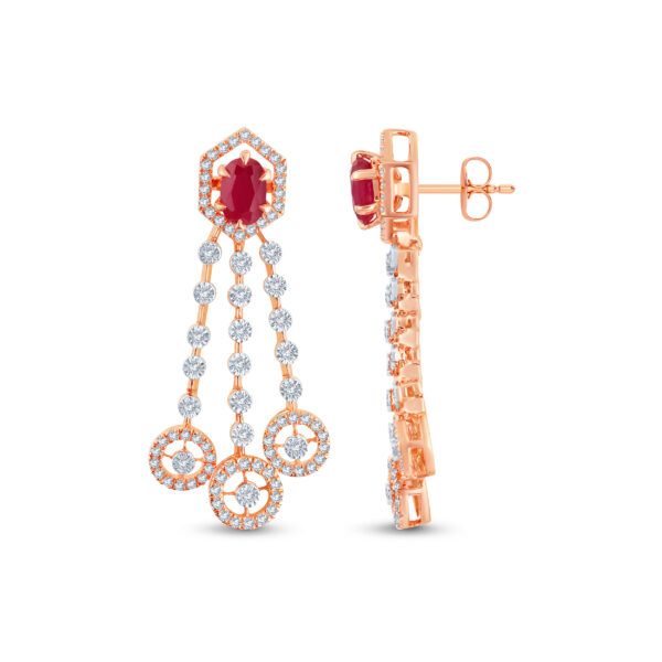 Crimson Delight Diamond Set  - 18K Jewellery