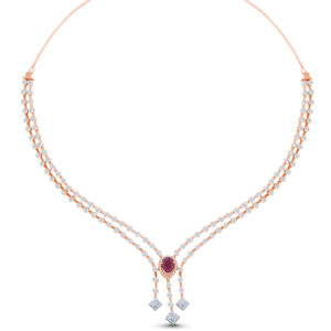 Crimson Raaga Diamond Choker - 18K Jewellery