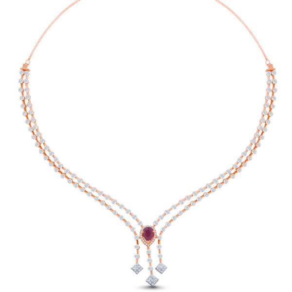 Crimson Raaga Diamond Choker - 18K Jewellery