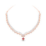 Red Velvet Elegance Diamond Set- 18K Jewellery