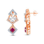 Red Velvet Elegance Diamond Set- 18K Jewellery