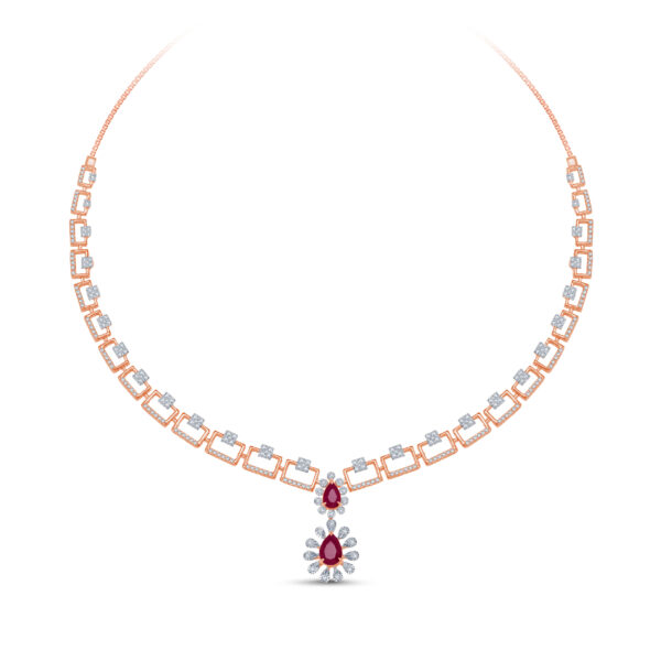 Cherry Halo Diamond Set - 18K Jewellery