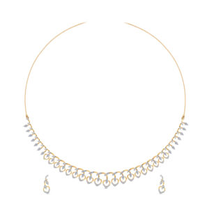 Leafy Elegance Diamond Set - 18K Jewellery
