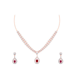 Cherry Flame Diamond Set - 18K Jewellery