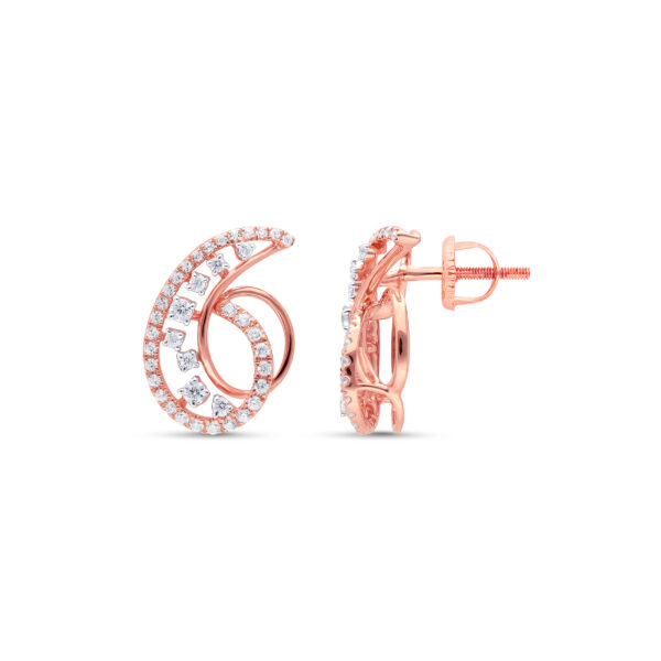 Rose Radiance Swirl Diamond Set - 18K Jewellery