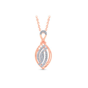 Twisted Elegance Diamond Pendant Set - 18K Jewellery