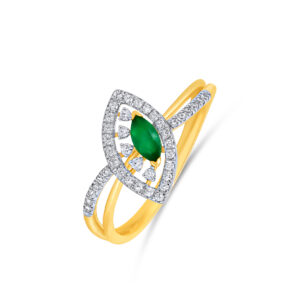 Verdant Glow Diamond Ring - 18K Jewellery