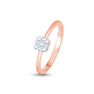 Dazzle Square Diamond Ring - 18K Jewellery