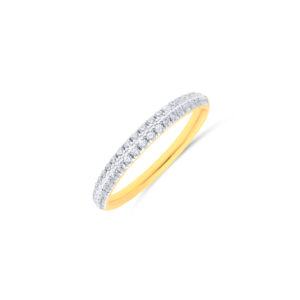 Twin Row Diamond Ring - 18K Jewellery