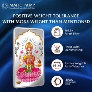 MMTC PAMP Laxmi i (999.9) 20gm Silver Bar