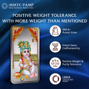 MMTC PAMP LADOO GOPAL (999.9) 50gm Silver Bar
