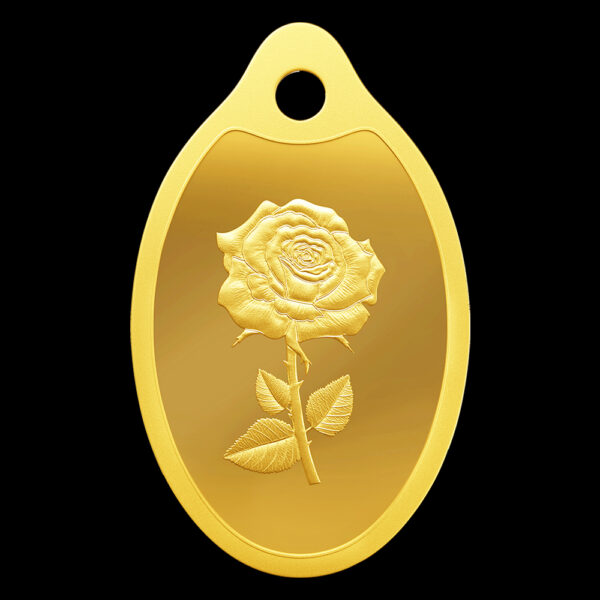 MMTC PAMP 24k (999.9) Rose Oval 2 gm Gold Coin