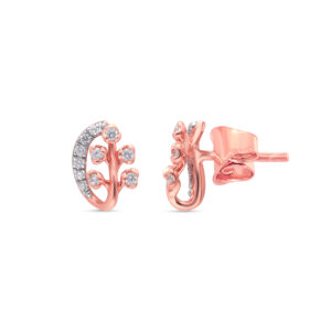 Crescent Bloom Diamond Earrings - 18K Jewellery