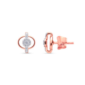 Lattice Links Diamond Studs - 18K Jewellery