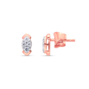 Glimmer Crest Diamond Studs - 18K Jewellery