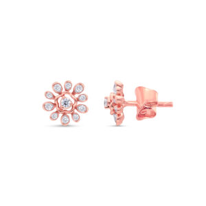 Celestial Flower Diamond Studs - 18K Jewellery