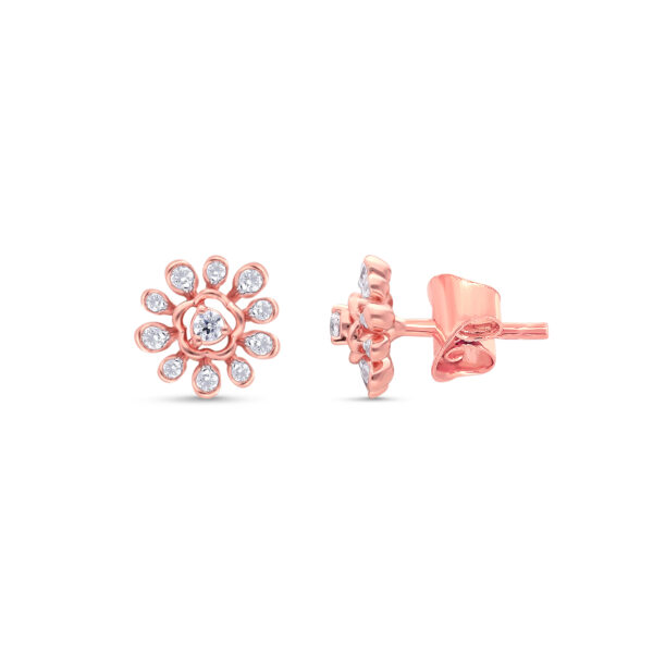 Celestial Flower Diamond Studs - 18K Jewellery