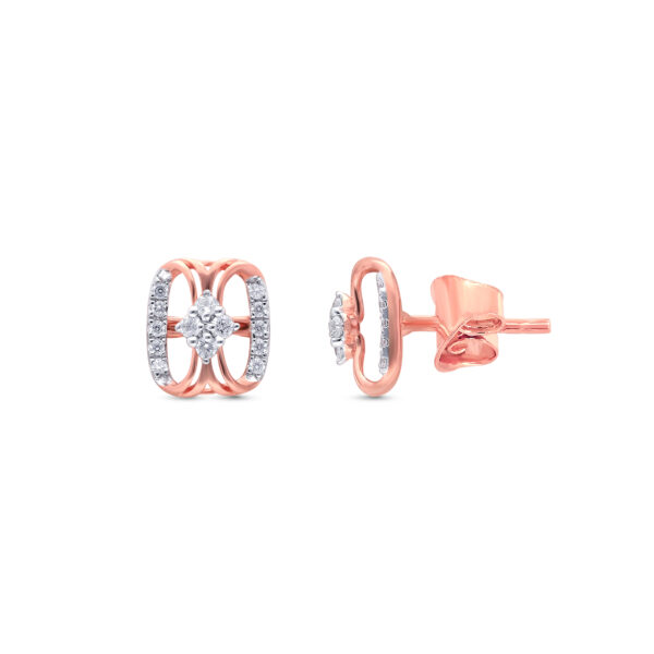 Regal Frame Diamond Studs - 18K Jewellery