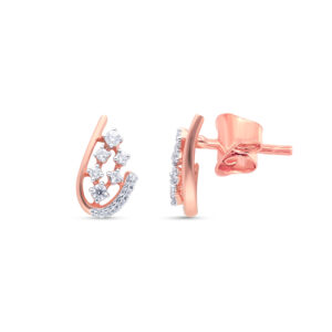 Sparkling Vine Diamond Studs - 18K Jewellery