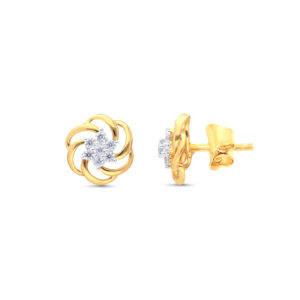 Sun Petal Diamond Studs - 18K Jewellery
