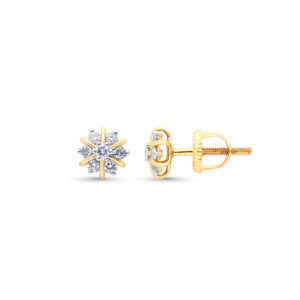 Snowflake Diamond Studs - 18K Jewellery