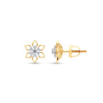 GOLDEN FLORA DIAMOND STUDS - 18K JEWELLERY