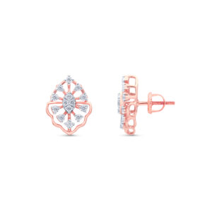 Ornate Petal Diamond Studs - 18K Jewellery