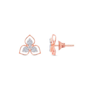 Trinity Petal Diamond Studs - 18K Jewellery