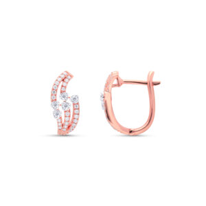 Twin Curve Diamond Studs - 18K Jewellery