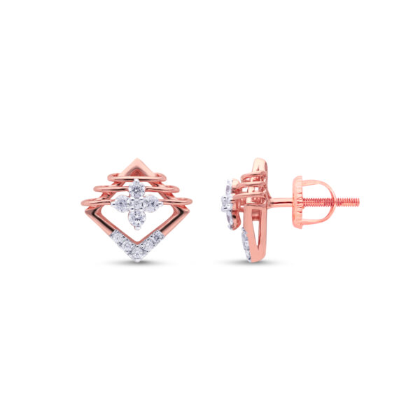 Petal Prism Diamond Studs - 18K Jewellery