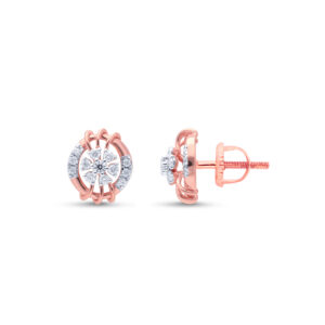Bloom Circle Diamond Studs - 18K Jewellery