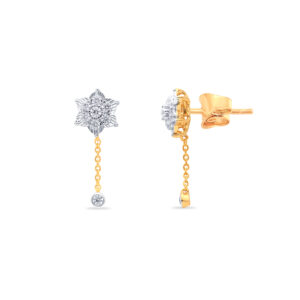 Stellar Bloom Drop Earrings- 18K Jewellery