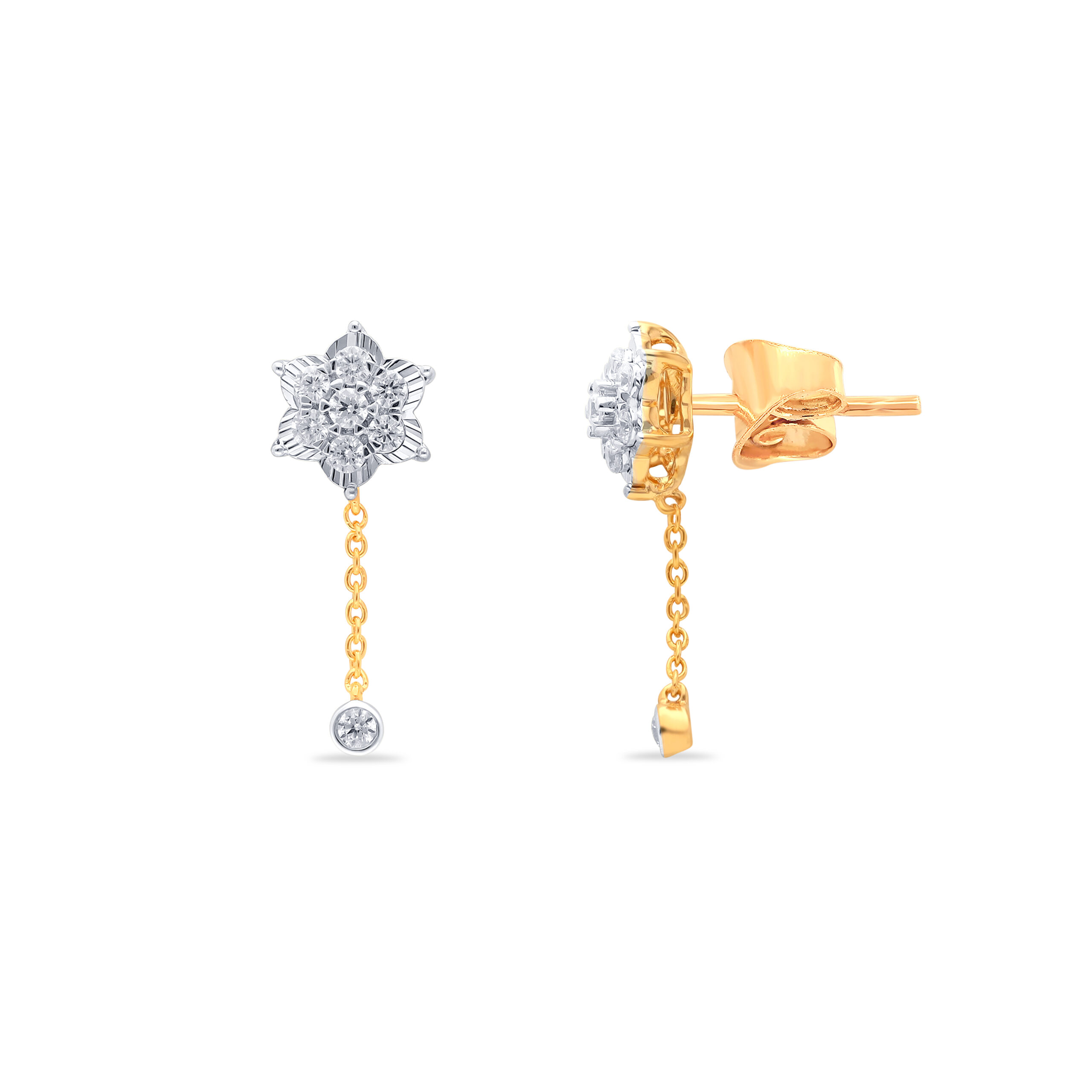 Stellar Bloom Drop Earrings- 18K Jewellery Stellar Bloom Drop Earrings- 18K Jewellery
