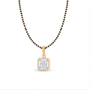 Golden Grace Square Diamond Pendant - 18K Jewellery