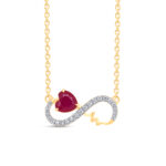 HEART INFINITY DIAMOND PENDANT - 18K JEWELLERY
