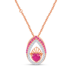 Radiant Teardrop Diamond Pendant - 18K Jewellery