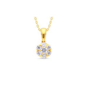 Lustre Flower Diamond Pendant - 18K Jewellery