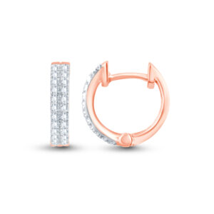 Half Hoop Diamond Studs - 18K Jewellery