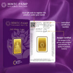 MMTC PAMP 24K (999.9) Lakshmi 10gm Gold Bar