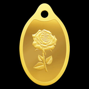 SIMHA MMTC PAMP 24K (999.9) ROSE OVAL 1GM GOLD COIN
