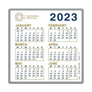 SIMHA MMTC PAMP CALENDAR 2023 (999.9) 50GM SILVER BAR