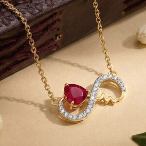 HEART INFINITY DIAMOND PENDANT - 18K JEWELLERY