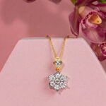 SPARKLING FLORAL DIAMOND PENDANT - 18K JEWELLERY